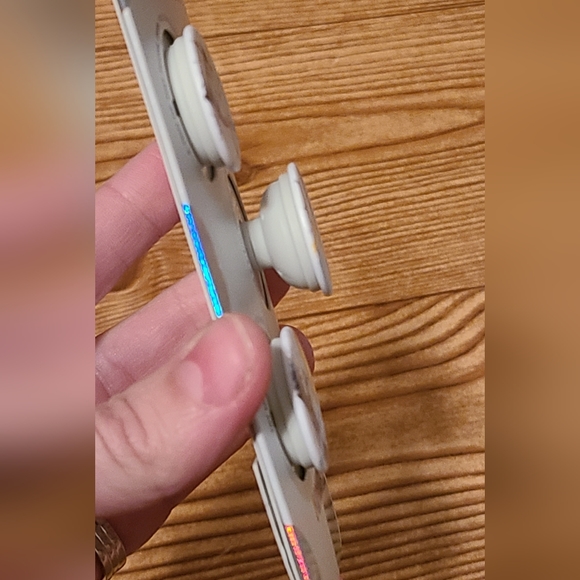 Pop Socket Pop Grip Mini Marble Blue Yellow Black - Picture 3 of 5